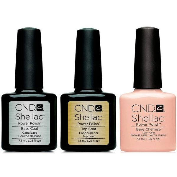 CND - Shellac Combo - Base, Top & Bare Chemise