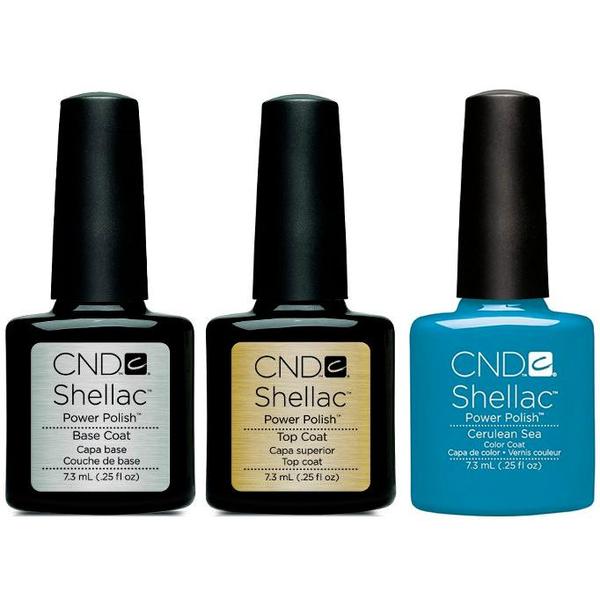 CND - Shellac Combo - Base, Top & Cerulean Sea