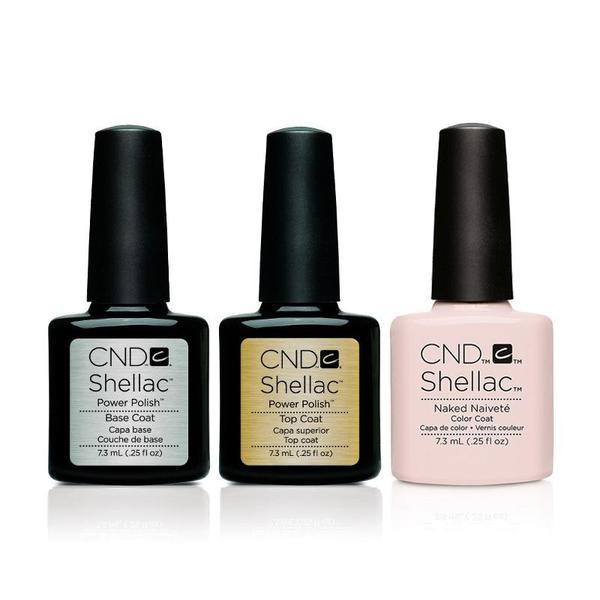 CND - Shellac Combo - Base, Top & Naked Naivete