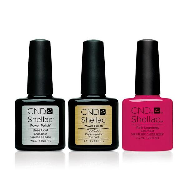 CND - Shellac Combo - Base, Top & Pink Leggings