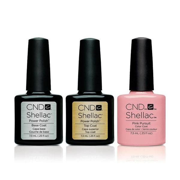 CND - Shellac Combo - Base, Top & Pink Pursuit