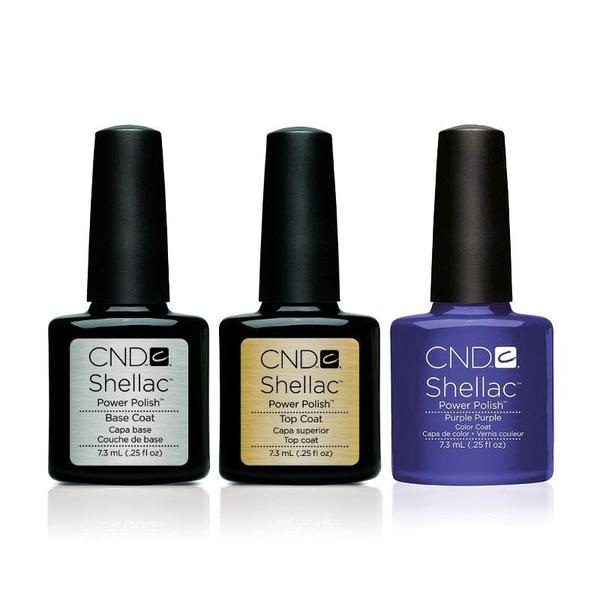 CND - Shellac Combo - Base, Top & Purple Purple