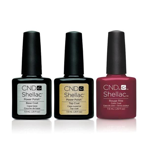CND - Shellac Combo - Base, Top & Rouge Rite