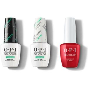 OPI - GelColor Combo - Base, Top & Color So Hot It Berns