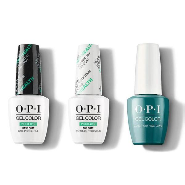 OPI - GelColor Combo - Base, Top & Dance Party 'Teal Dawn