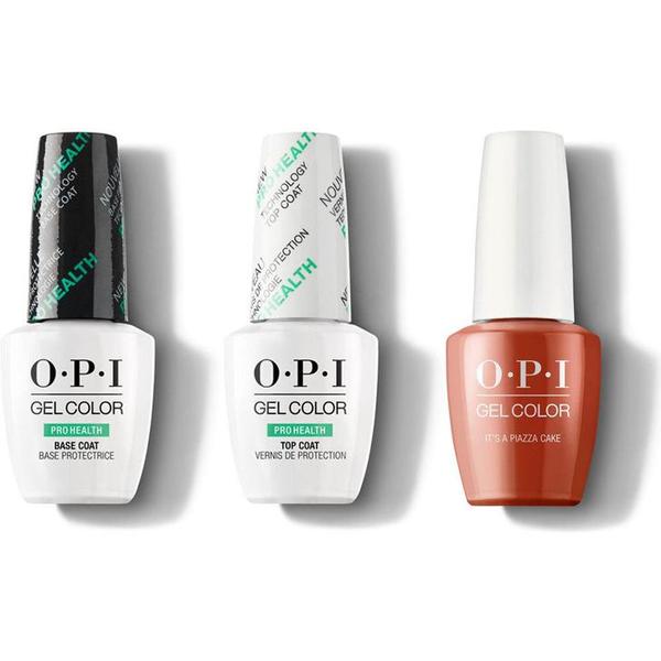 OPI - GelColor Combo - Base, Top & Its a Piazza Cake