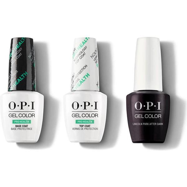 OPI - GelColor Combo - Base, Top & Lincoln Park After Dark