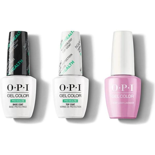 OPI - GelColor Combo - Base, Top & Lucky Lucky Lavender