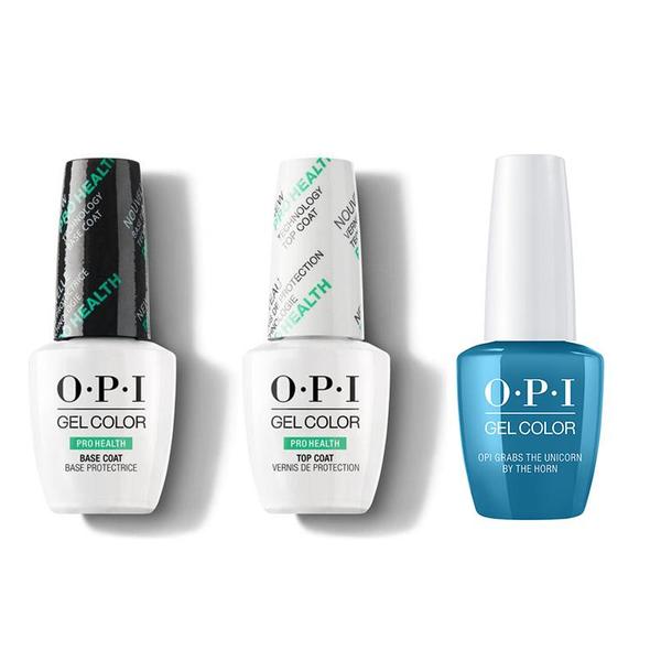 OPI - GelColor Combo - Base, Top & OPI Grabs The Unicorn By The Horn