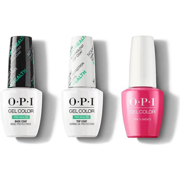 OPI - GelColor Combo - Base, Top & Pink Flamenco