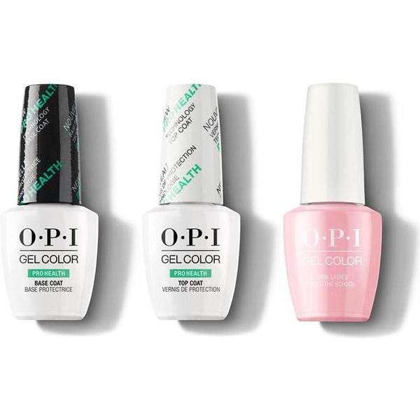 OPI - GelColor Combo - Base, Top & Pink Ladies Rule The School