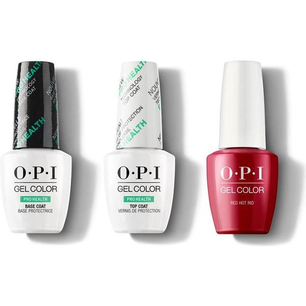 OPI - GelColor Combo - Base, Top & Red Hot Rio