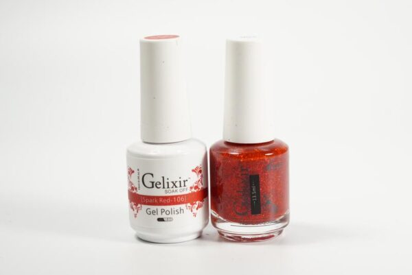 #106 - Gelixir UV/LED Soak Off Gel polish - Spark Red