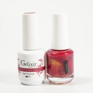 #054 - Gelixir UV/LED Soak Off Gel polish - Red Shimmer