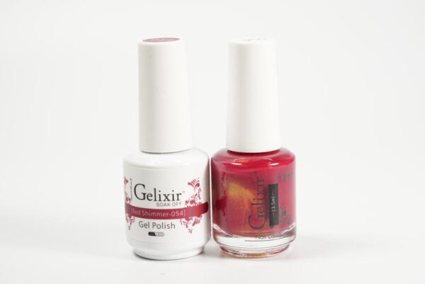 #054 - Gelixir UV/LED Soak Off Gel polish - Red Shimmer