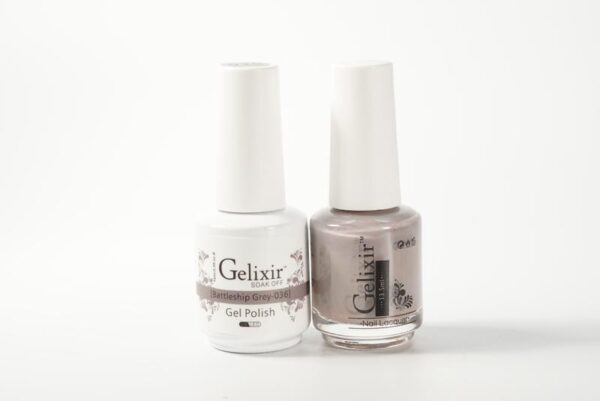 #036 - Gelixir UV/LED Soak Off Gel polish - Battleship Grey